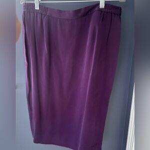 Vintage 100% silk Elegant Purple Women's Skirt size 16